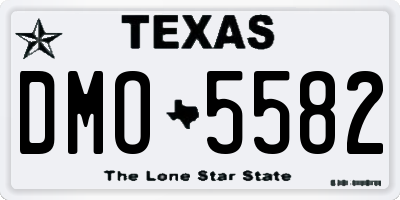 TX license plate DMO5582