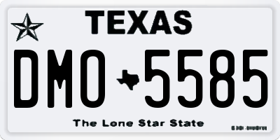 TX license plate DMO5585