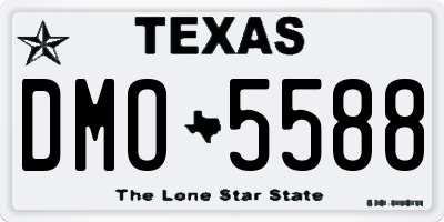 TX license plate DMO5588
