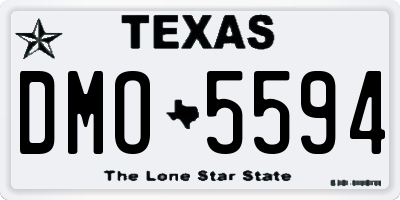 TX license plate DMO5594