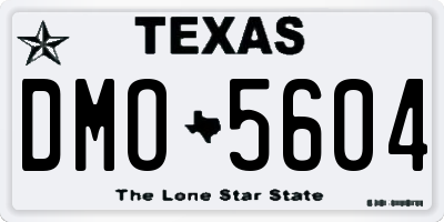 TX license plate DMO5604