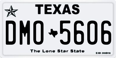 TX license plate DMO5606