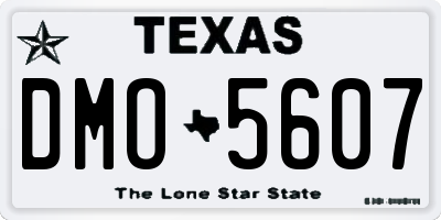 TX license plate DMO5607