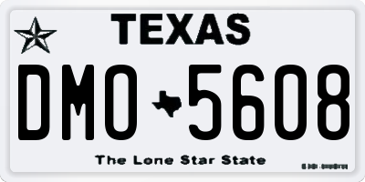 TX license plate DMO5608