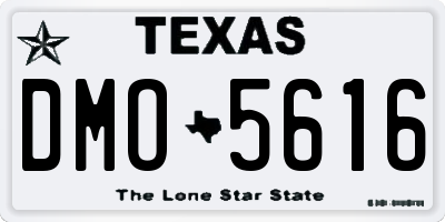 TX license plate DMO5616