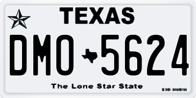 TX license plate DMO5624
