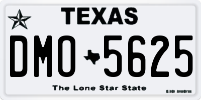 TX license plate DMO5625