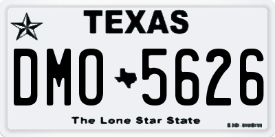 TX license plate DMO5626