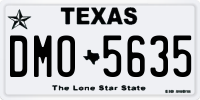 TX license plate DMO5635
