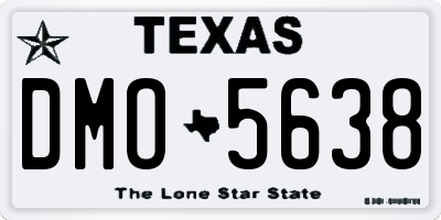TX license plate DMO5638