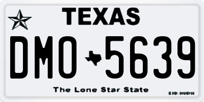 TX license plate DMO5639