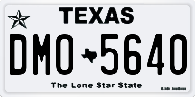 TX license plate DMO5640