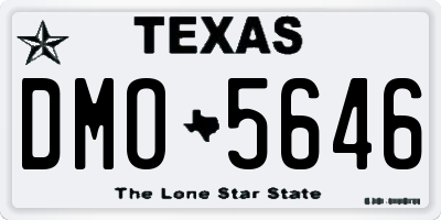 TX license plate DMO5646