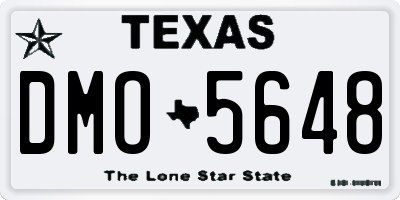 TX license plate DMO5648