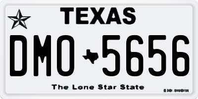 TX license plate DMO5656