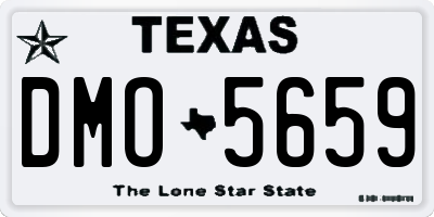 TX license plate DMO5659