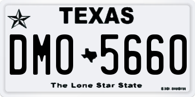 TX license plate DMO5660
