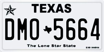 TX license plate DMO5664