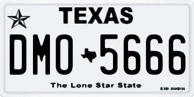 TX license plate DMO5666