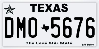 TX license plate DMO5676