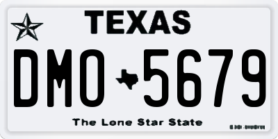 TX license plate DMO5679