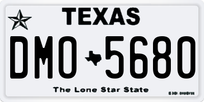 TX license plate DMO5680