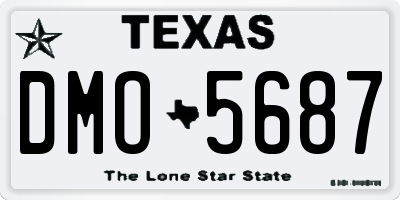 TX license plate DMO5687