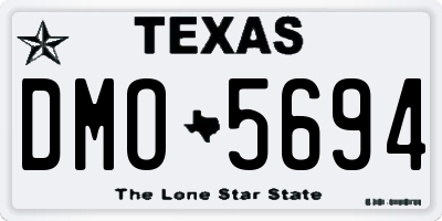 TX license plate DMO5694