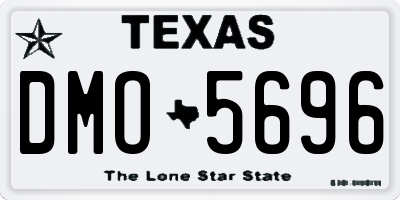 TX license plate DMO5696