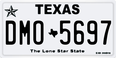 TX license plate DMO5697