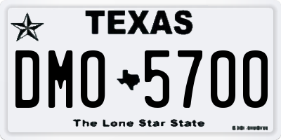 TX license plate DMO5700