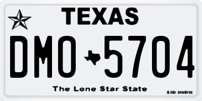 TX license plate DMO5704
