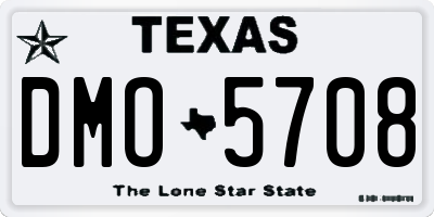 TX license plate DMO5708