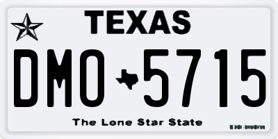 TX license plate DMO5715