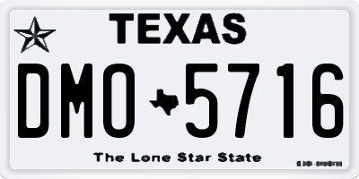TX license plate DMO5716