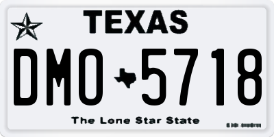 TX license plate DMO5718