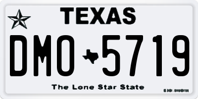 TX license plate DMO5719