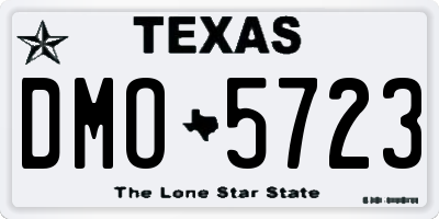 TX license plate DMO5723