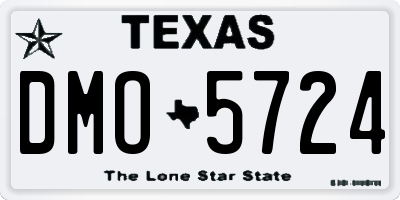 TX license plate DMO5724