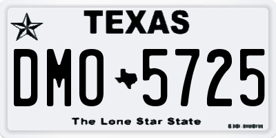 TX license plate DMO5725