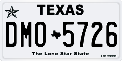 TX license plate DMO5726
