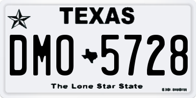 TX license plate DMO5728