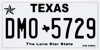 TX license plate DMO5729