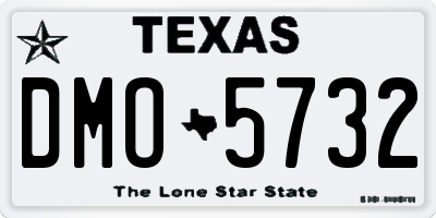 TX license plate DMO5732