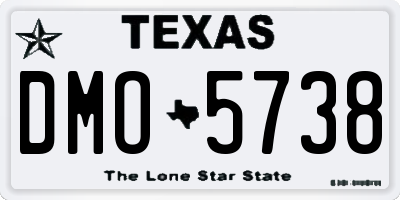TX license plate DMO5738