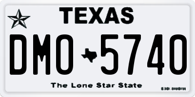TX license plate DMO5740