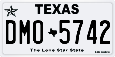 TX license plate DMO5742