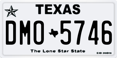 TX license plate DMO5746