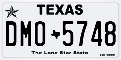 TX license plate DMO5748