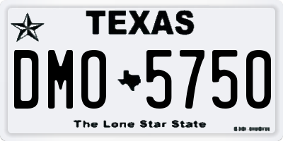 TX license plate DMO5750